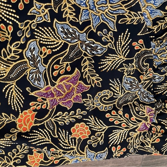 AMORESSA Indochine Horizon Women's Black Floral V Neck Swimsuit US Size 14 - Picture 5 of 13